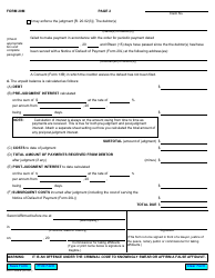 Form 20M Affidavit of Default of Payment - Ontario, Canada, Page 2