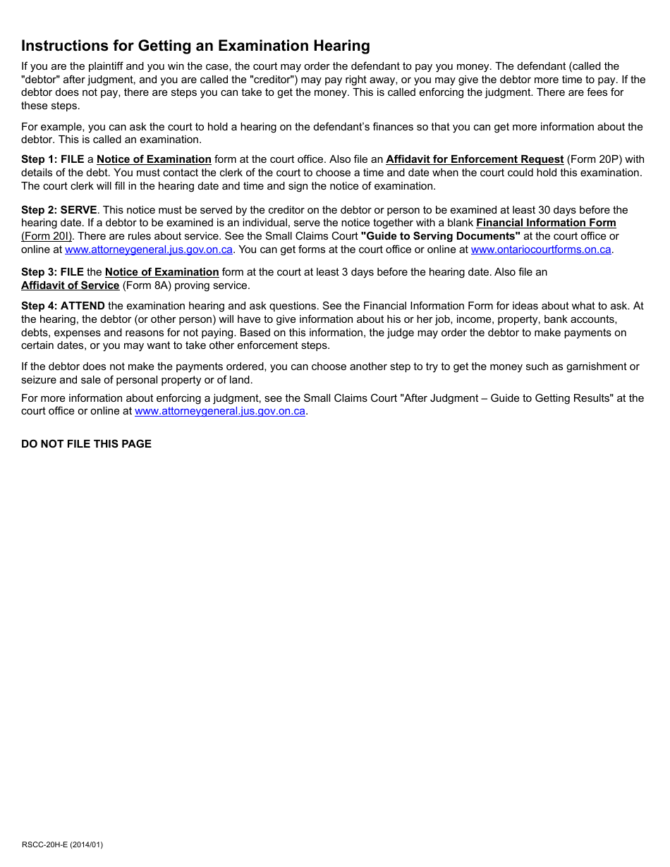 Modelo 20 H.pdf Form 20H - Fill Out, Sign Online and Download Fillable PDF, Ontario ...