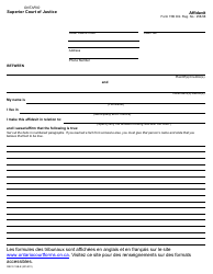 Document preview: Form 15B Affidavit - Ontario, Canada