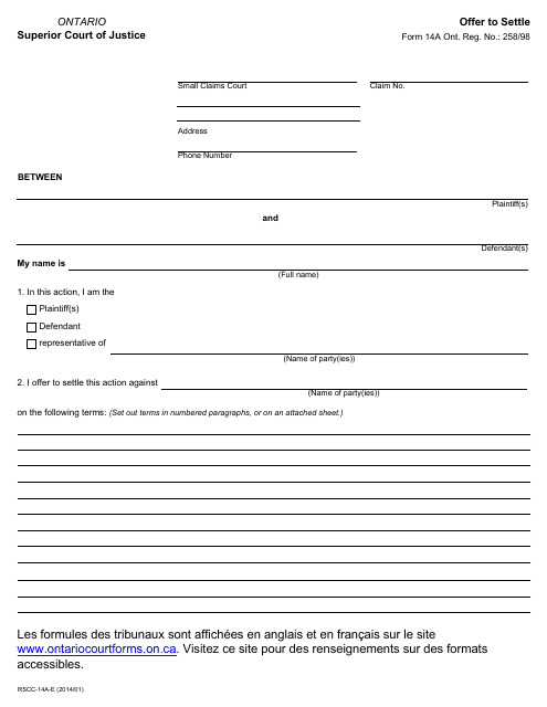 Form 14A  Printable Pdf