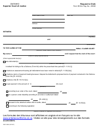 Document preview: Form RSCC-9b Request to Clerk - Ontario, Canada