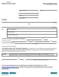Document preview: Form 5A Notice to Alleged Partner - Ontario, Canada