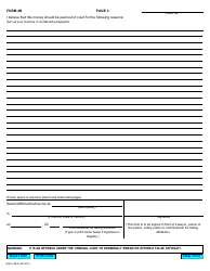 Form 4B Affidavit (Motion for Payment out of Court) - Ontario, Canada, Page 2