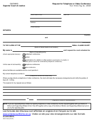 Form 1b Request for Telephone or Video Conference - Ontario, Canada