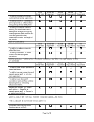 Residual Functional Capacity Form - Personality Mental Disorder, Page 6