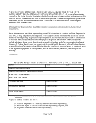 Document preview: Residual Functional Capacity Form - Personality Mental Disorder