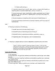Residual Functional Capacity Form - Adult Anxiety Related Mental Disorder, Page 4