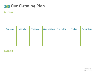 Document preview: Weekly Cleaning Plan Template - Just a Girl
