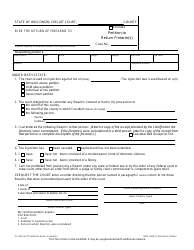 Document preview: Form CV-433 Petition to Return Firearm(S) - Wisconsin
