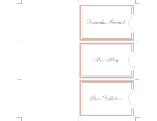 Document preview: Wedding Name Tag Templates