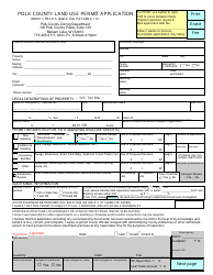 &quot;Polk County Land Use Permit Application&quot; - Polk County, Wisconsin