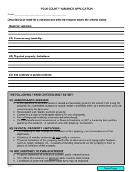 Polk County Variance Application - Polk County, Wisconsin, Page 3