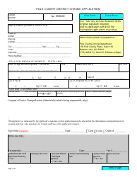 Document preview: Polk County District Change Application - Polk County, Wisconsin