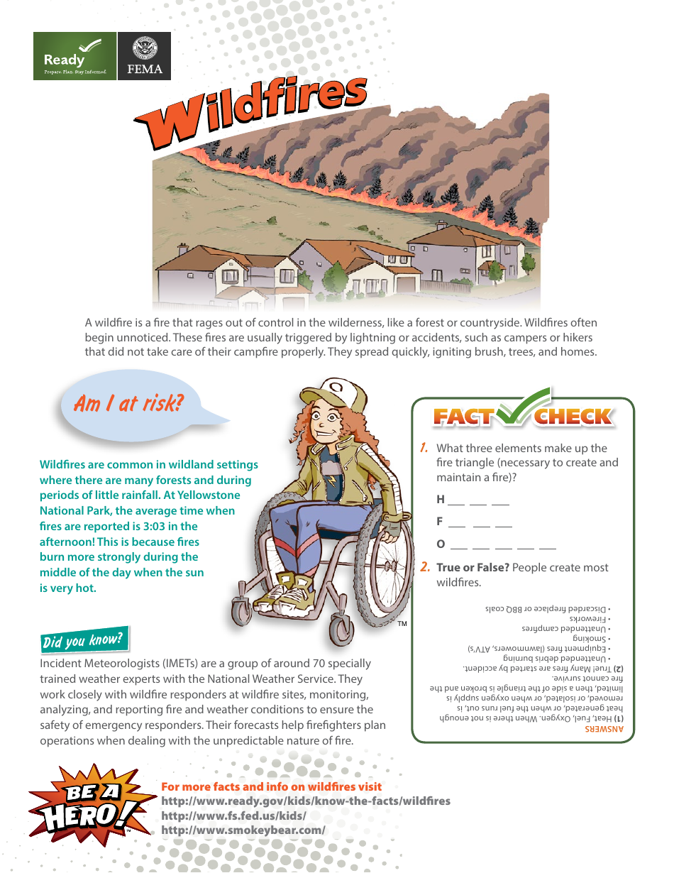 FEMA Wildfire Fact Sheet Fill Out, Sign Online and Download PDF