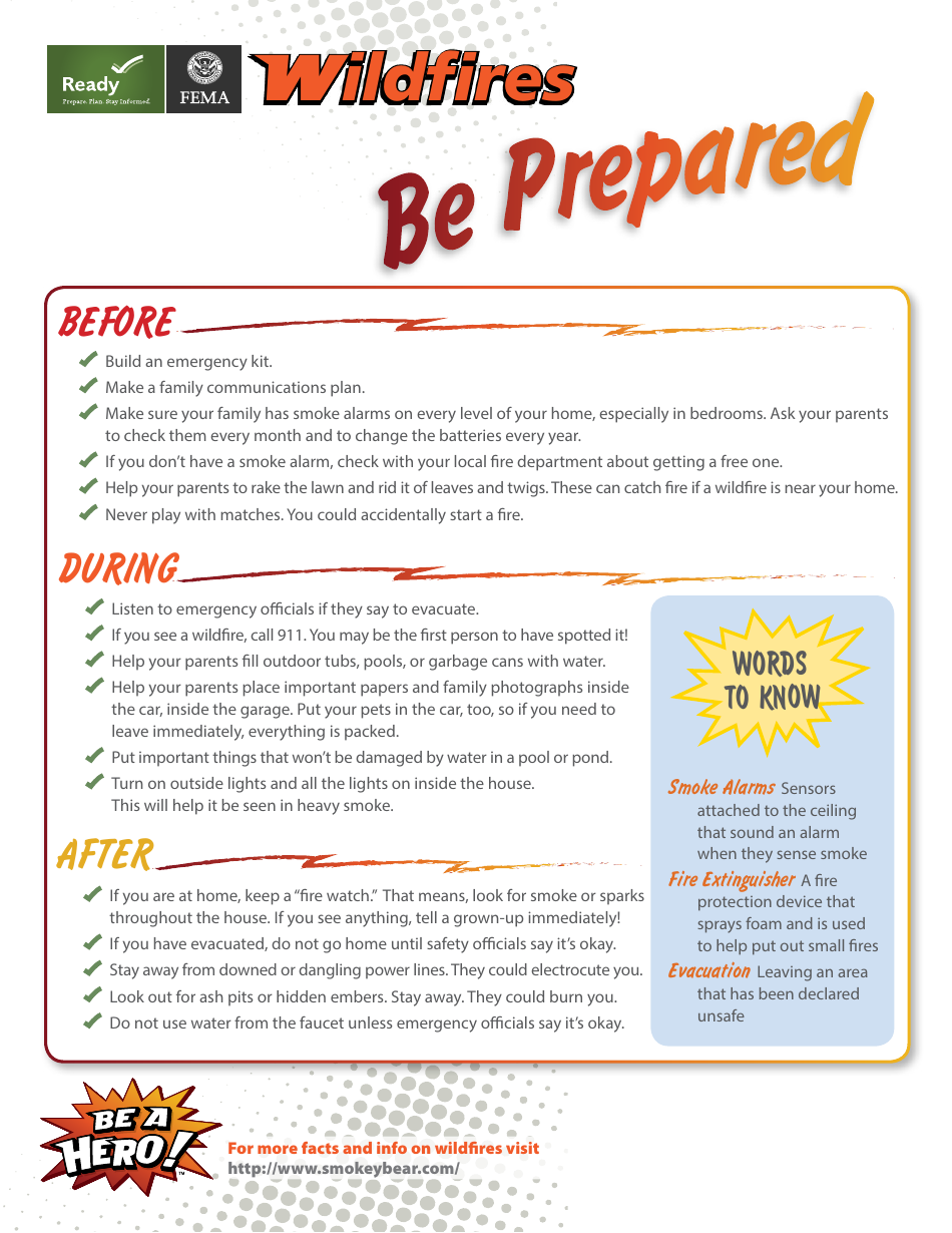 FEMA Wildfire Fact Sheet Fill Out, Sign Online and Download PDF