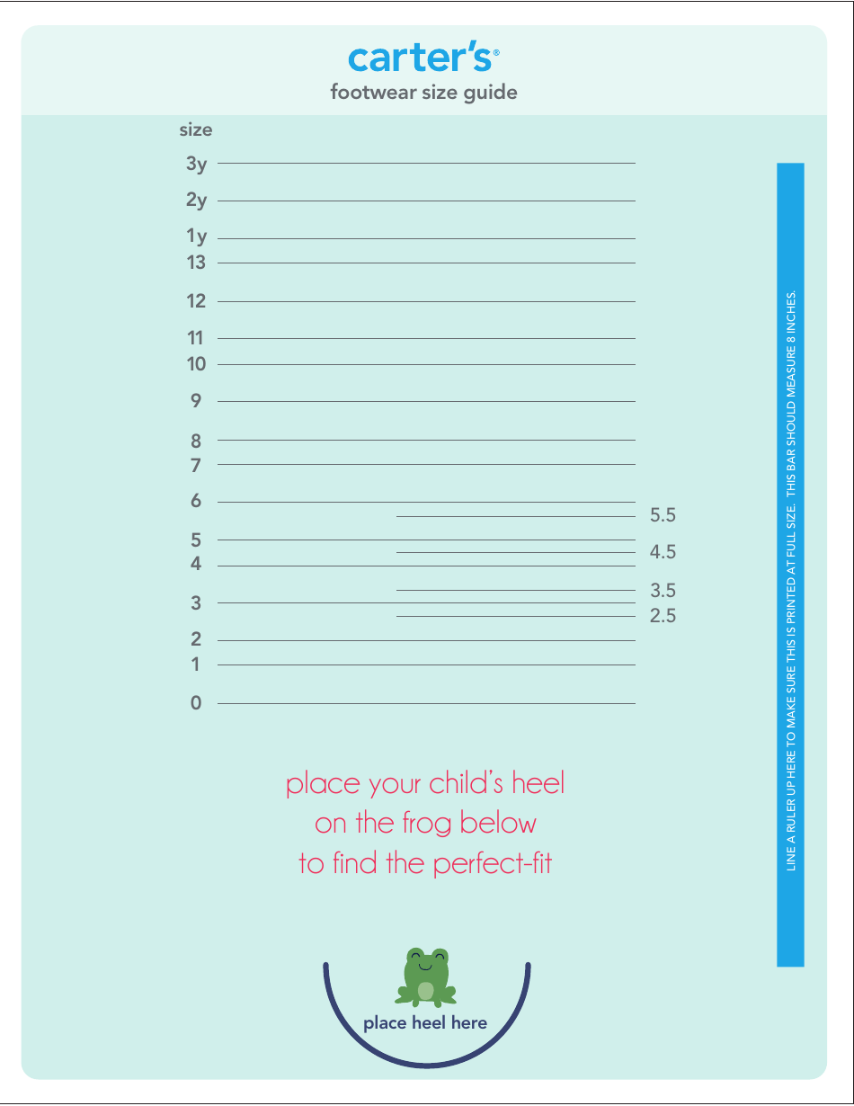 Children Footwear Size Guide - Carter's