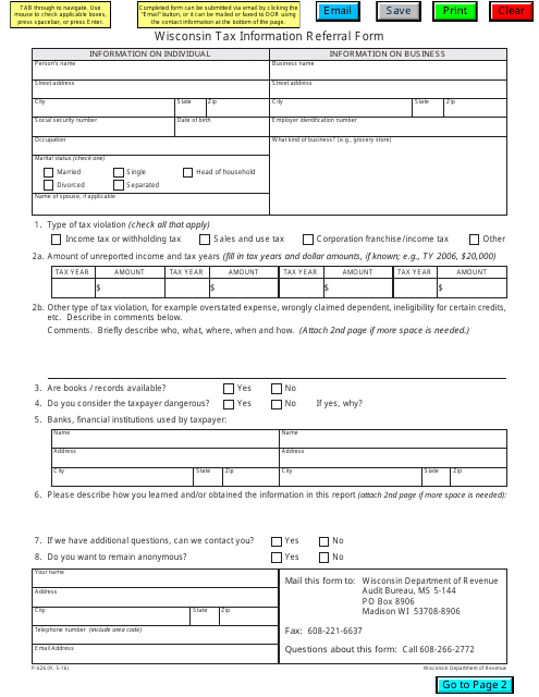 Form P-626  Printable Pdf