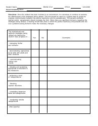 Document preview: Student Evaluation Form - Yes, No Questions