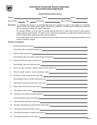 Document preview: Student Reinforcement Survey Template - South Bend Community School Corporation