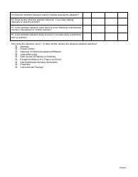 Functional Behavioral Assessment Staff/Parent Interview Form - South Bend Community School Corporation, Page 2