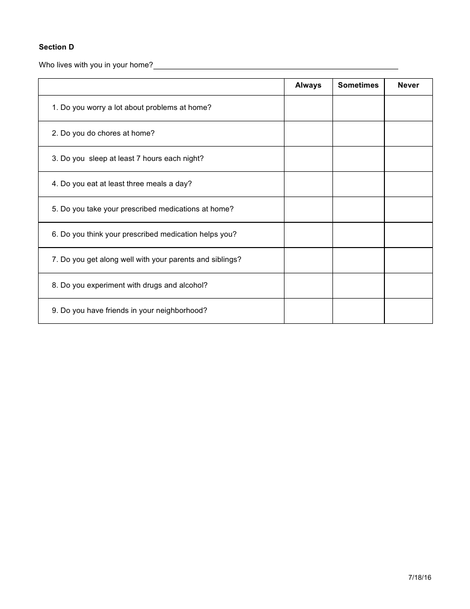 Student Functional Behavior Assessment Interview Form - South Bend Community School Corporation, Page 3