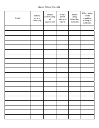 Document preview: Name Writing Checklist Template