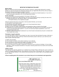 Statutory Power of Attorney Form - Different Points - Colorado, Page 4