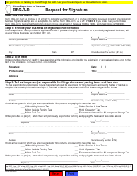Form REG-3-D &quot;Request for Signature&quot; - Illinois