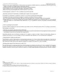 Formulario DHCS4480 Solicitud Para Determinar Si El Solicitante Puede Participar En El Programa Ccs - California (Spanish), Page 2