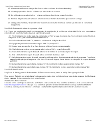 Formulario DHCS4480 Solicitud Para Determinar Si El Solicitante Puede Participar En El Programa Ccs - California (Spanish), Page 5