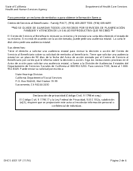 Formulario DHCS4001 SP Programas De Acceso a La Salud Certificacion Para El Programa Family Pact Retroactiva De Elegibilidad (Rec) - California (Spanish), Page 2