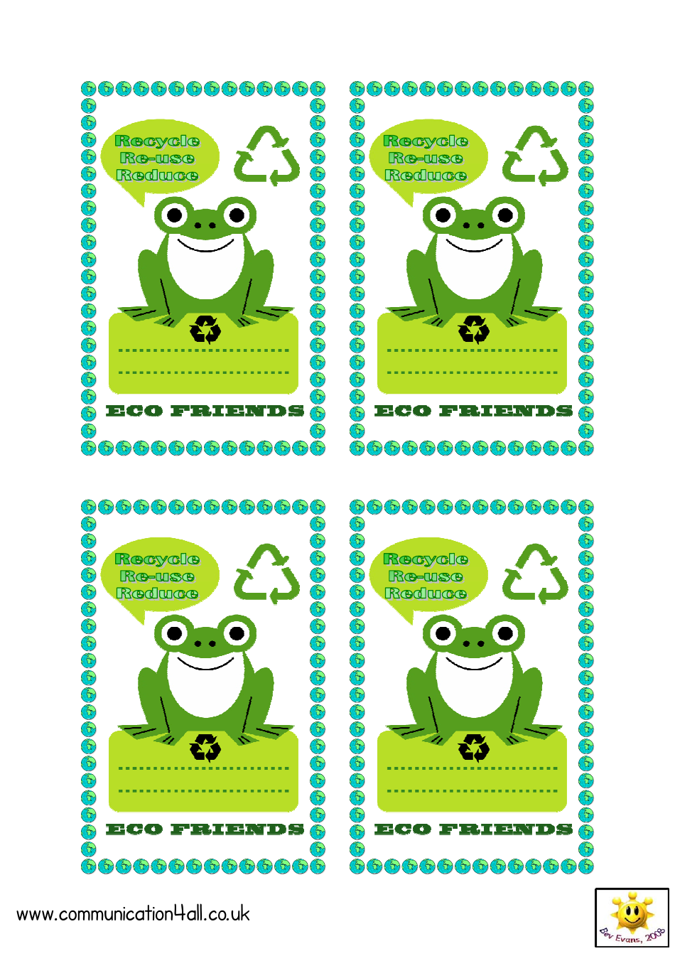 Recycling Tag Template - Downloadable and Printable Form