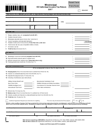 Form 80-110-17-8-1-000 Ez Individual Income Tax Return - Mississippi
