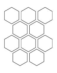 Document preview: Two and a Half Inch Hexagon Pattern Template