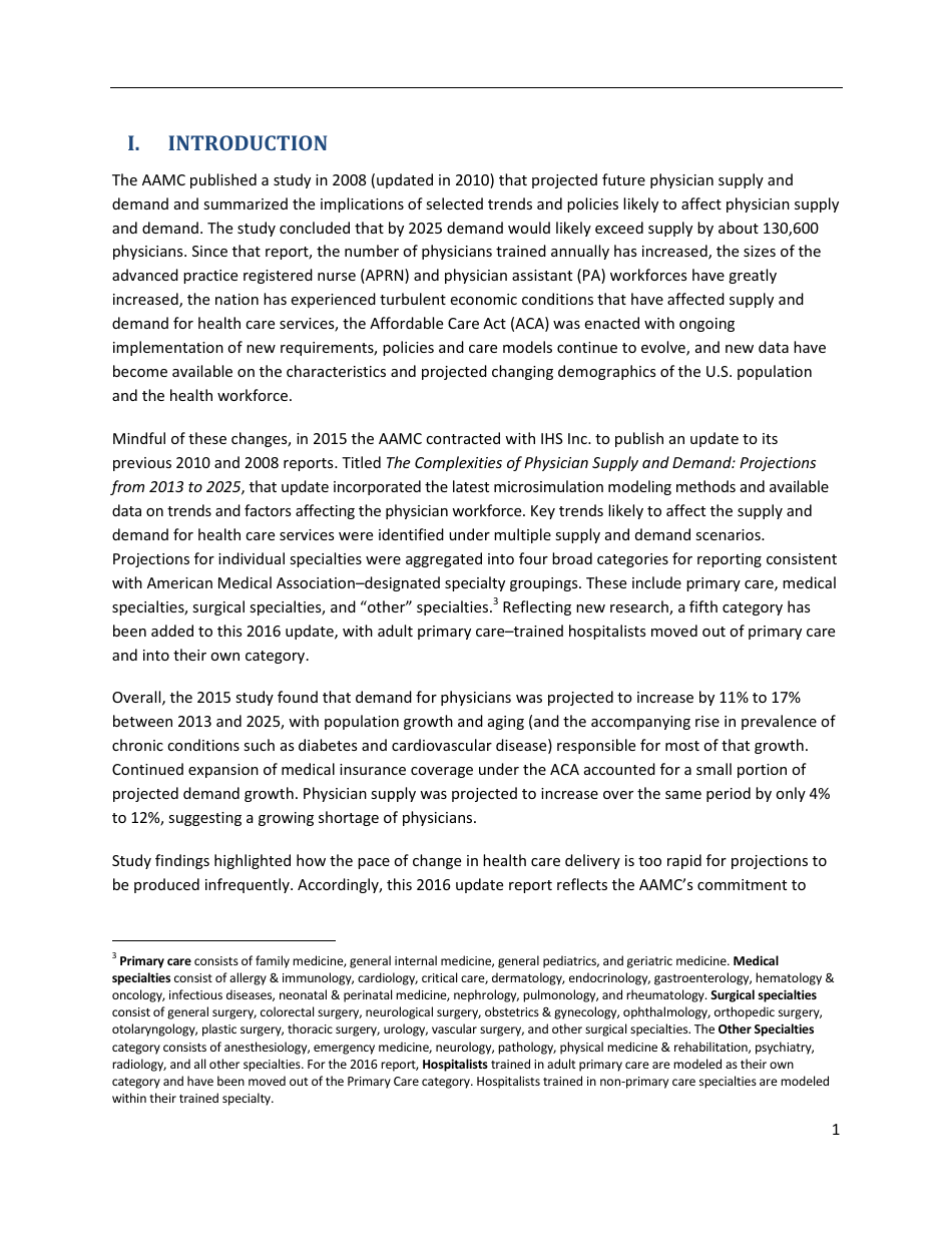 The Complexities of Physician Supply and Demand: Projections From 2014 to 2025 - Ihs Inc., Page 11