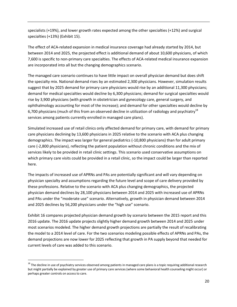 The Complexities of Physician Supply and Demand: Projections From 2014 to 2025 - Ihs Inc., Page 30