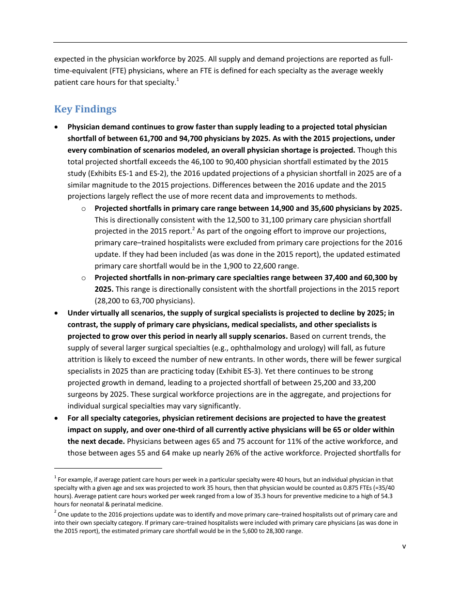 The Complexities of Physician Supply and Demand: Projections From 2014 to 2025 - Ihs Inc., Page 6