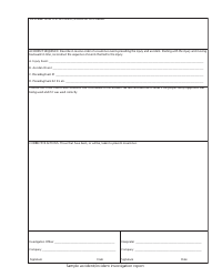 Accident/Incident Investigation Report Template, Page 2