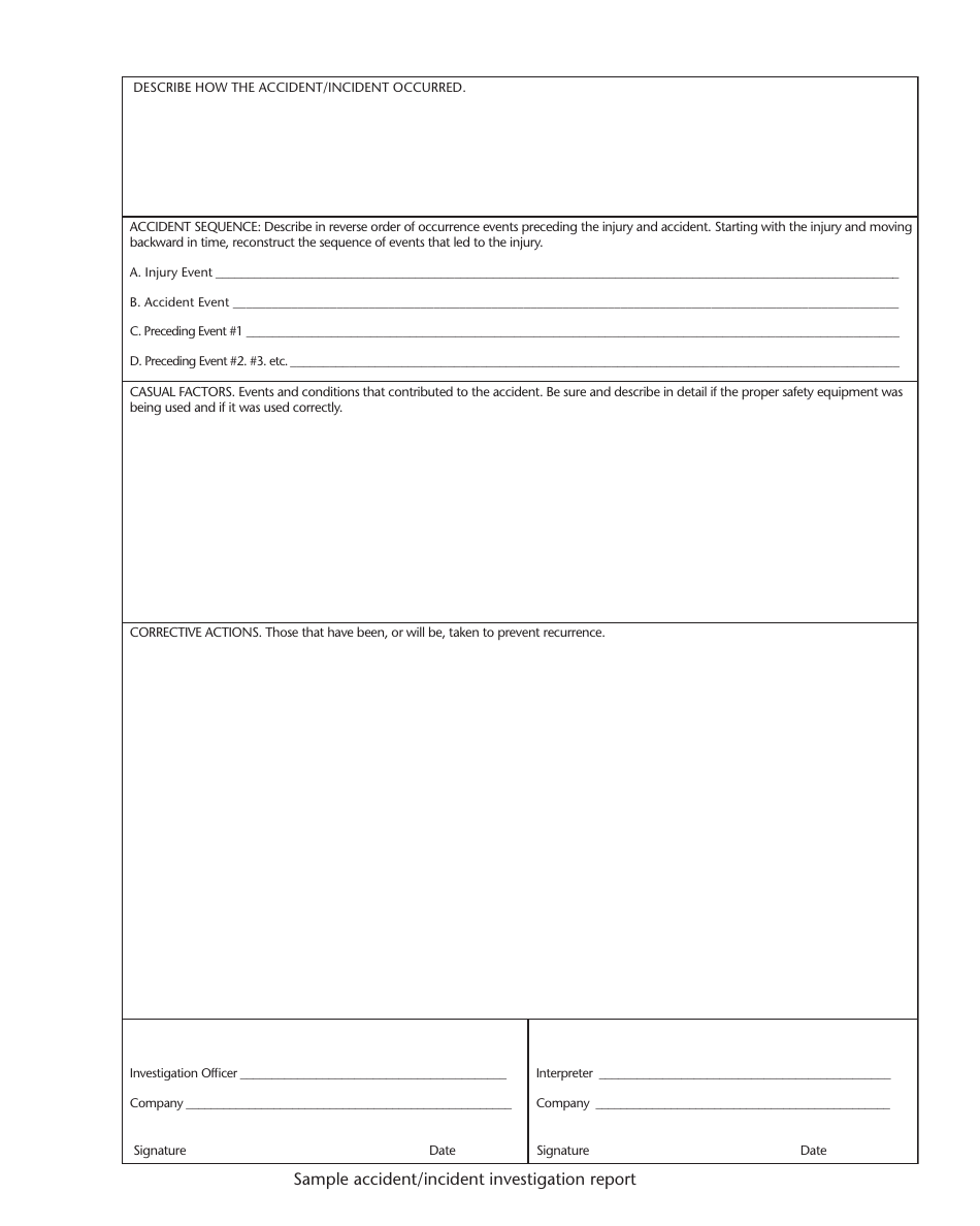 Accident/Incident Investigation Report Template - Fill Out, Sign Online ...