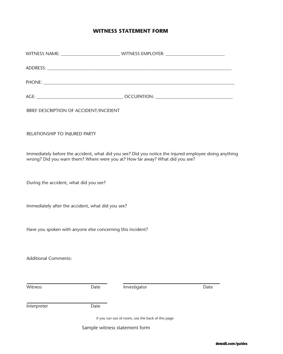 Accident / Incident Investigation Report Template, Page 3