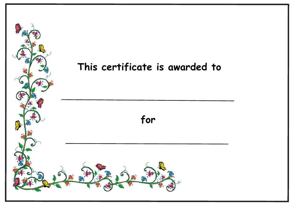 Small Certificate Template