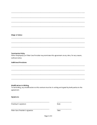 Elder Care Agreement Template, Page 2