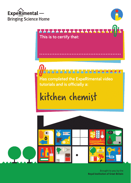 Kitchen Chemist Certificate Template