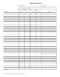 Document preview: Daily Bus Run Sheet Template