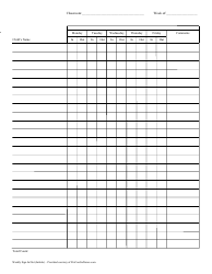 Document preview: Weekly Sign in/Out Sheet Template for Students