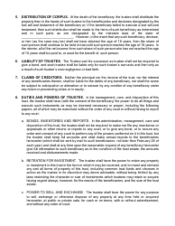Trust Agreement Template, Page 2