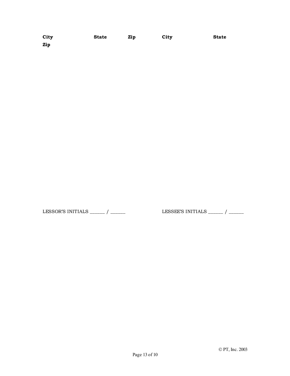 Standard Lease Agreement Template - Pt, Page 13