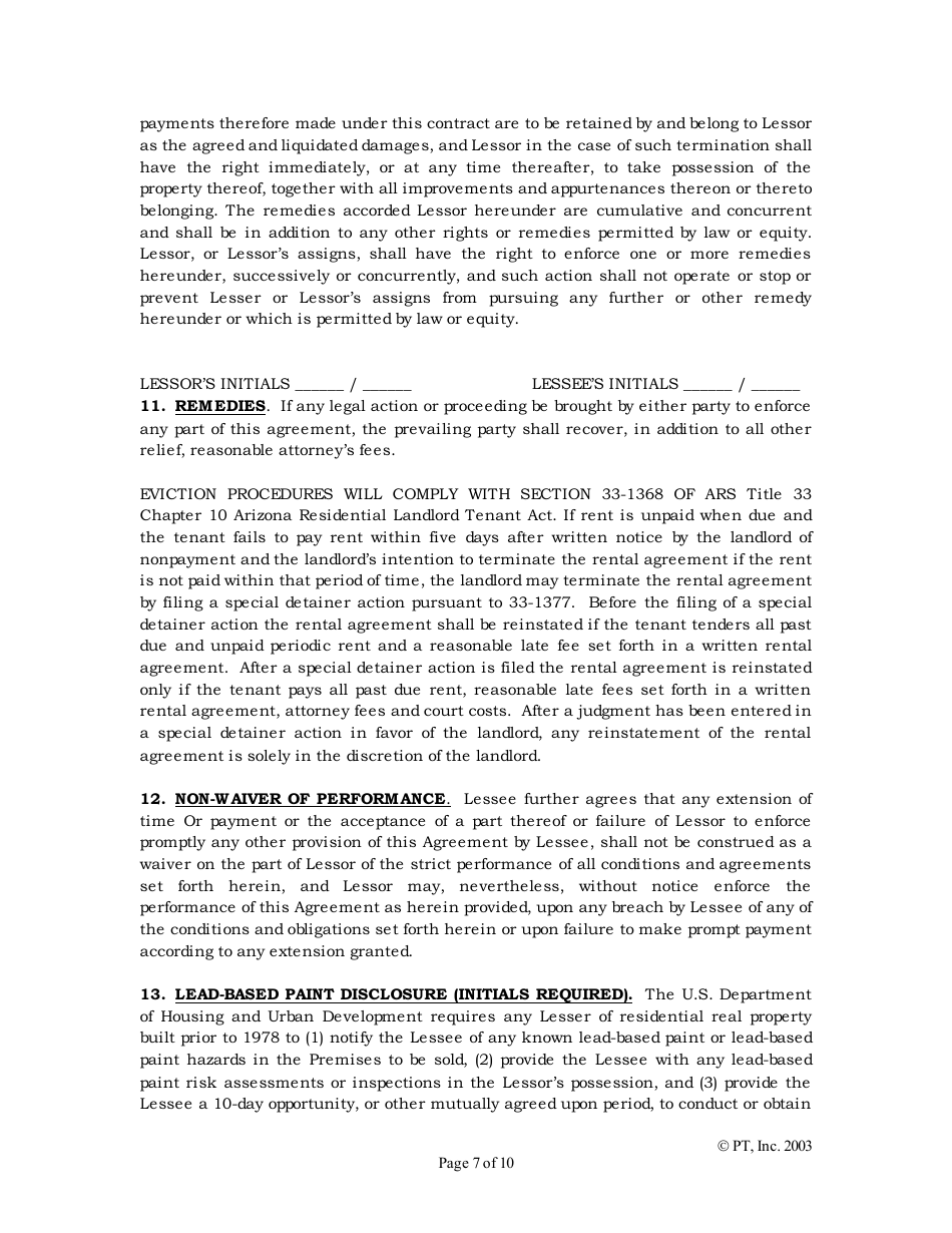 Standard Lease Agreement Template - Pt, Page 7