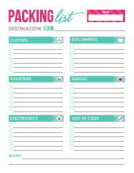 &quot;Packing List Template&quot;