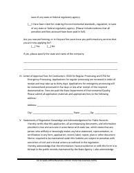 Application for Contractor Approval, Page 2